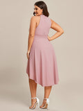 Halterneck Fashion Knee-Length A-Line Wedding Guest Dress Junior Bridesmaid Dresses