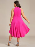 Halterneck Fashion Knee-Length A-Line Wedding Guest Dress Junior Bridesmaid Dresses