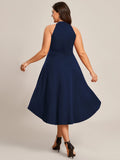 Halterneck Fashion Knee-Length A-Line Wedding Guest Dress Junior Bridesmaid Dresses