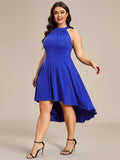Halterneck Fashion Knee-Length A-Line Wedding Guest Dress Junior Bridesmaid Dresses