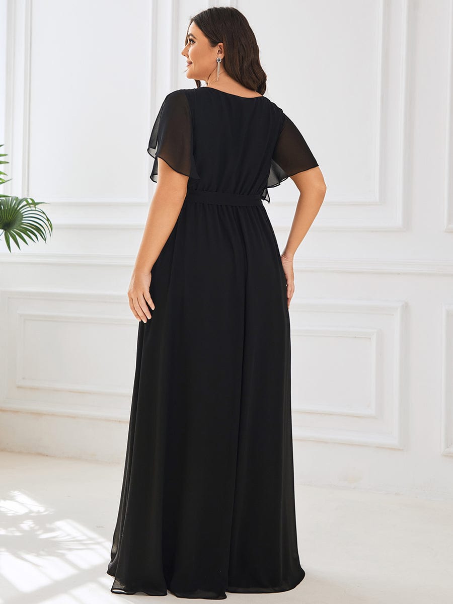 Benutzerdefinierte Größe Krawatte-Taille Plissee A-Linie Abendkleid Damen formale Ballkleider