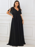 Benutzerdefinierte Größe Krawatte-Taille Plissee A-Linie Abendkleid Damen formale Ballkleider
