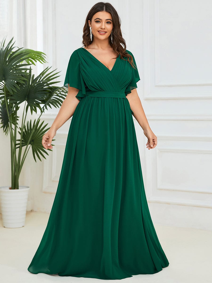 Benutzerdefinierte Größe Krawatte-Taille Plissee A-Linie Abendkleid Damen formale Ballkleider