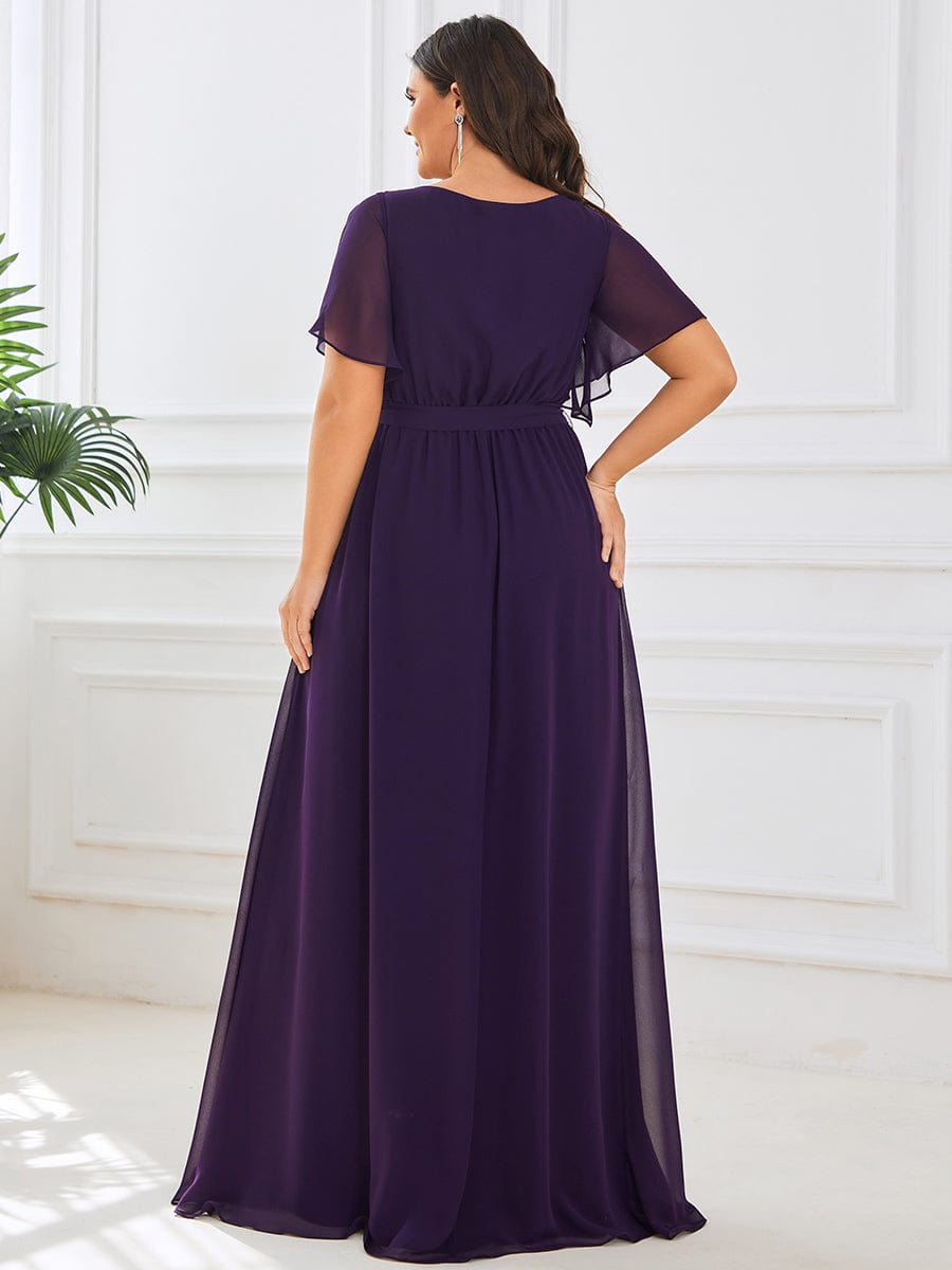 Benutzerdefinierte Größe Krawatte-Taille Plissee A-Linie Abendkleid Damen formale Ballkleider