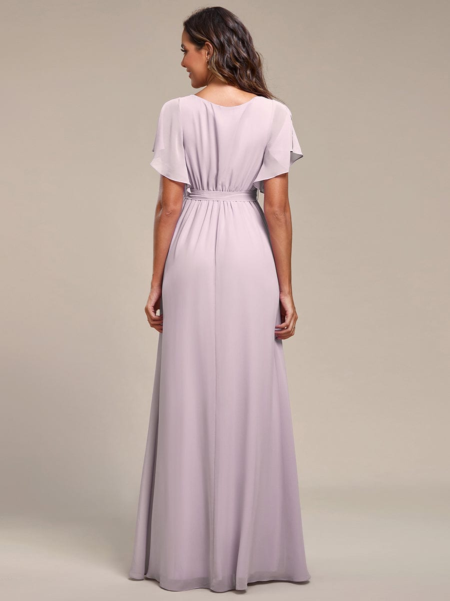 Benutzerdefinierte Größe Krawatte-Taille Plissee A-Linie Abendkleid Damen formale Ballkleider