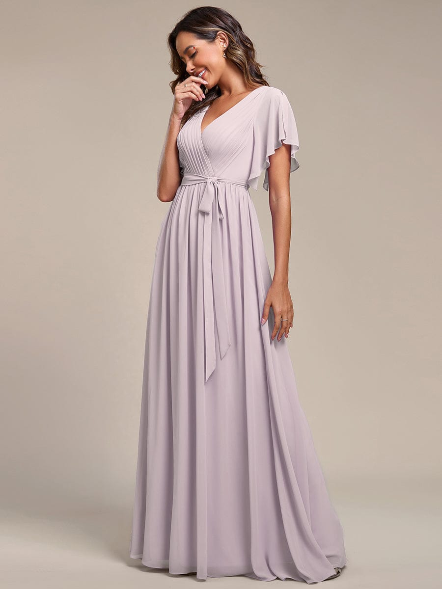 Benutzerdefinierte Größe Krawatte-Taille Plissee A-Linie Abendkleid Damen formale Ballkleider