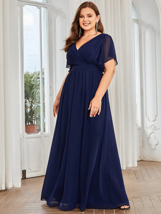 Benutzerdefinierte Größe Krawatte-Taille Plissee A-Linie Abendkleid Damen formale Ballkleider