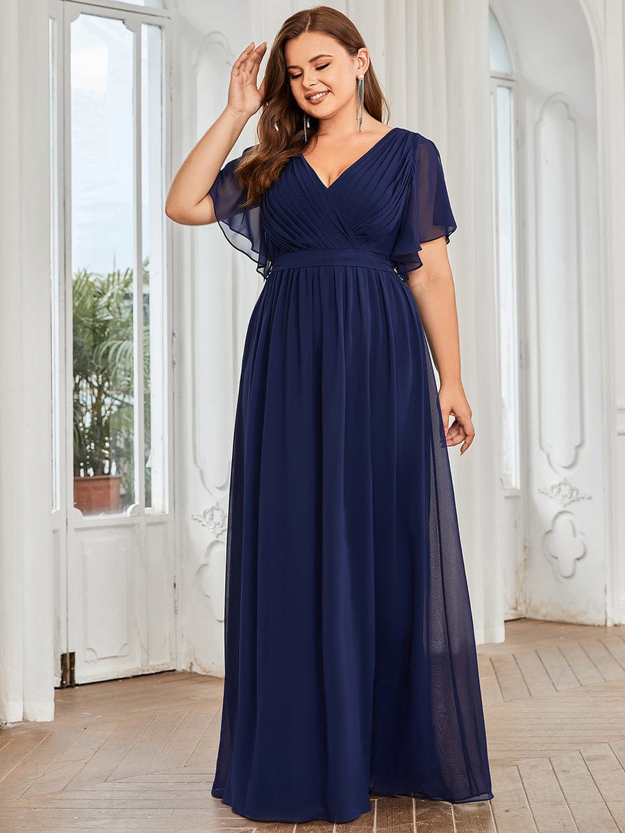 Benutzerdefinierte Größe Krawatte-Taille Plissee A-Linie Abendkleid Damen formale Ballkleider
