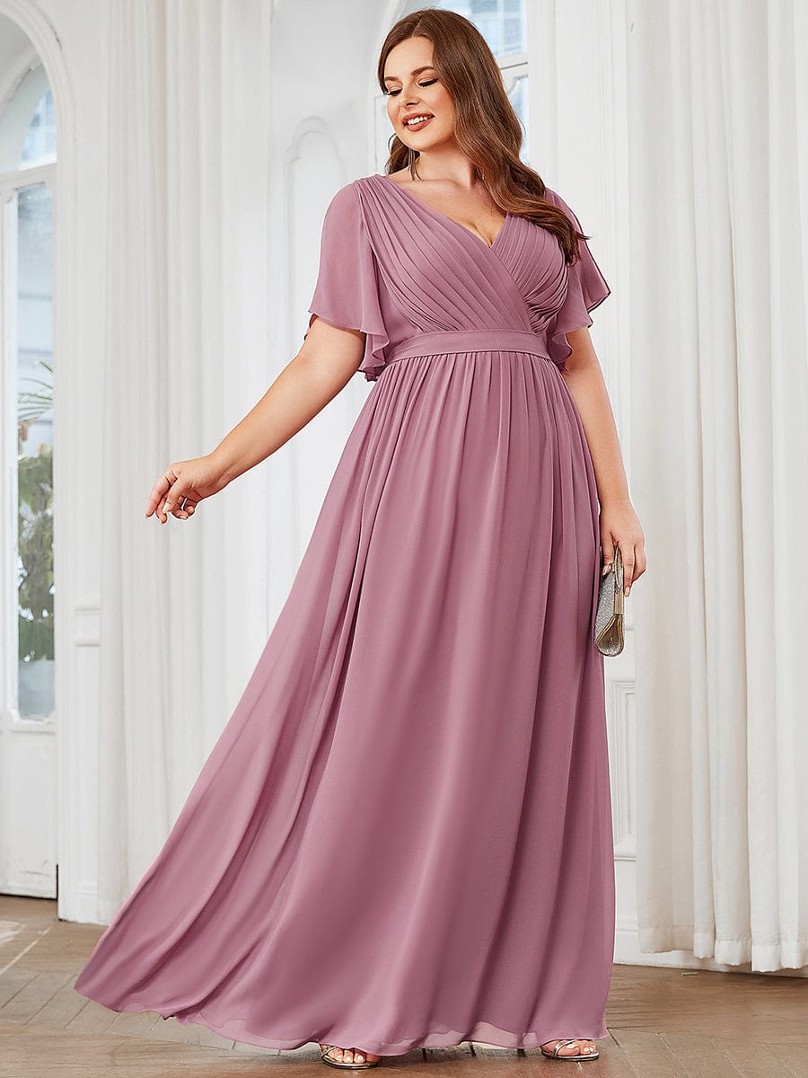Benutzerdefinierte Größe Krawatte-Taille Plissee A-Linie Abendkleid Damen formale Ballkleider