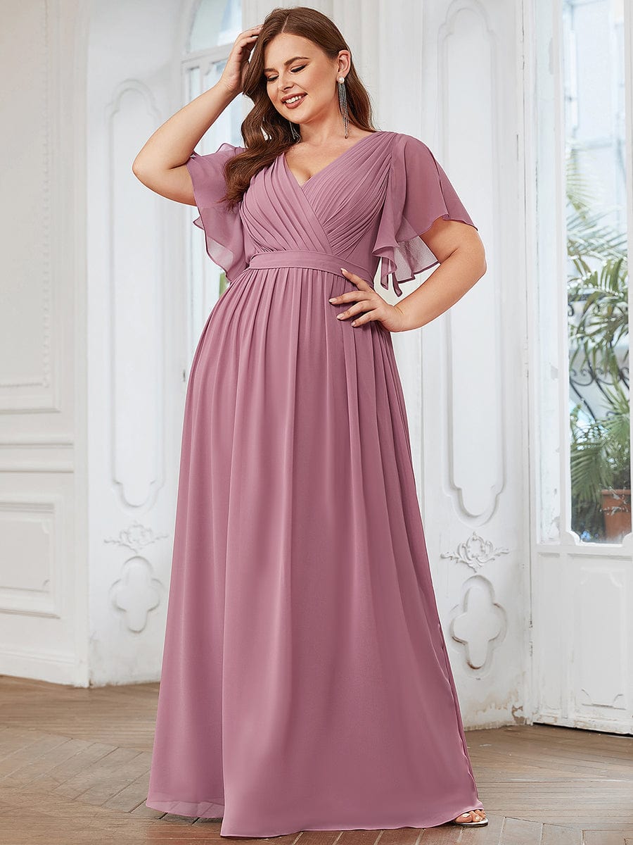 Benutzerdefinierte Größe Krawatte-Taille Plissee A-Linie Abendkleid Damen formale Ballkleider