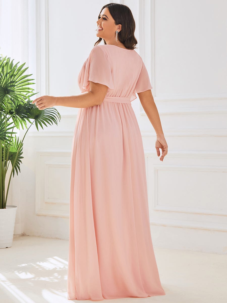 Benutzerdefinierte Größe Krawatte-Taille Plissee A-Linie Abendkleid Damen formale Ballkleider