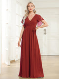Benutzerdefinierte Größe Krawatte-Taille Plissee A-Linie Abendkleid Damen formale Ballkleider