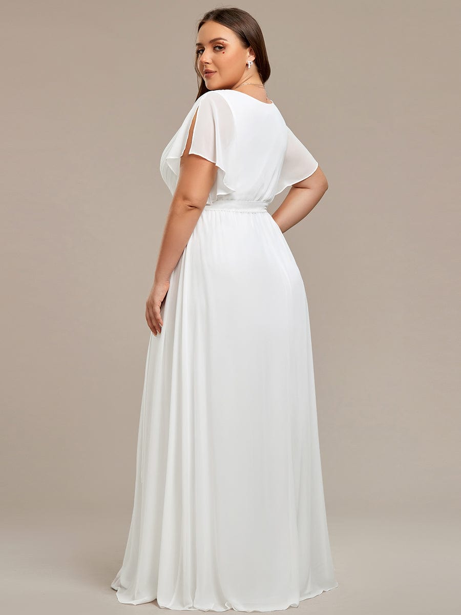 Benutzerdefinierte Größe Krawatte-Taille Plissee A-Linie Abendkleid Damen formale Ballkleider