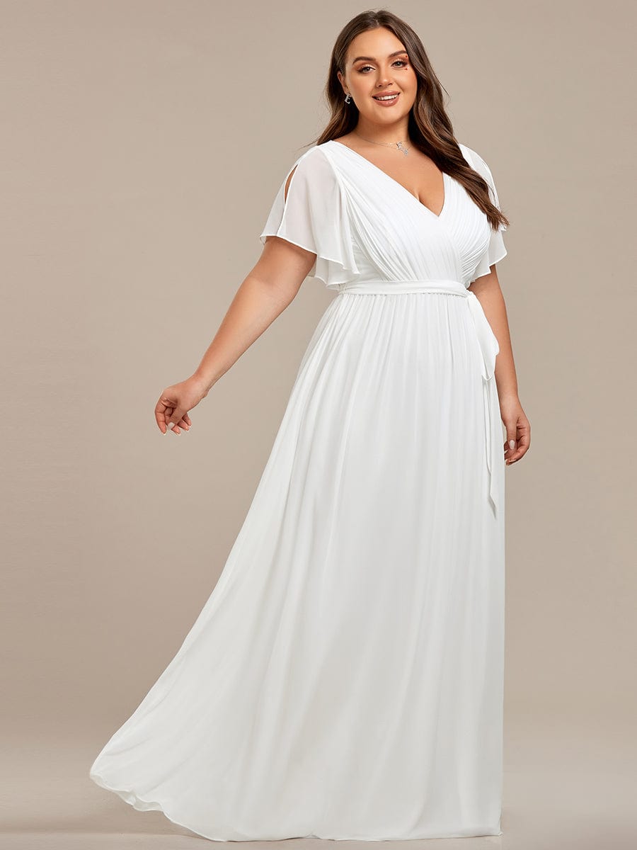 Benutzerdefinierte Größe Krawatte-Taille Plissee A-Linie Abendkleid Damen formale Ballkleider