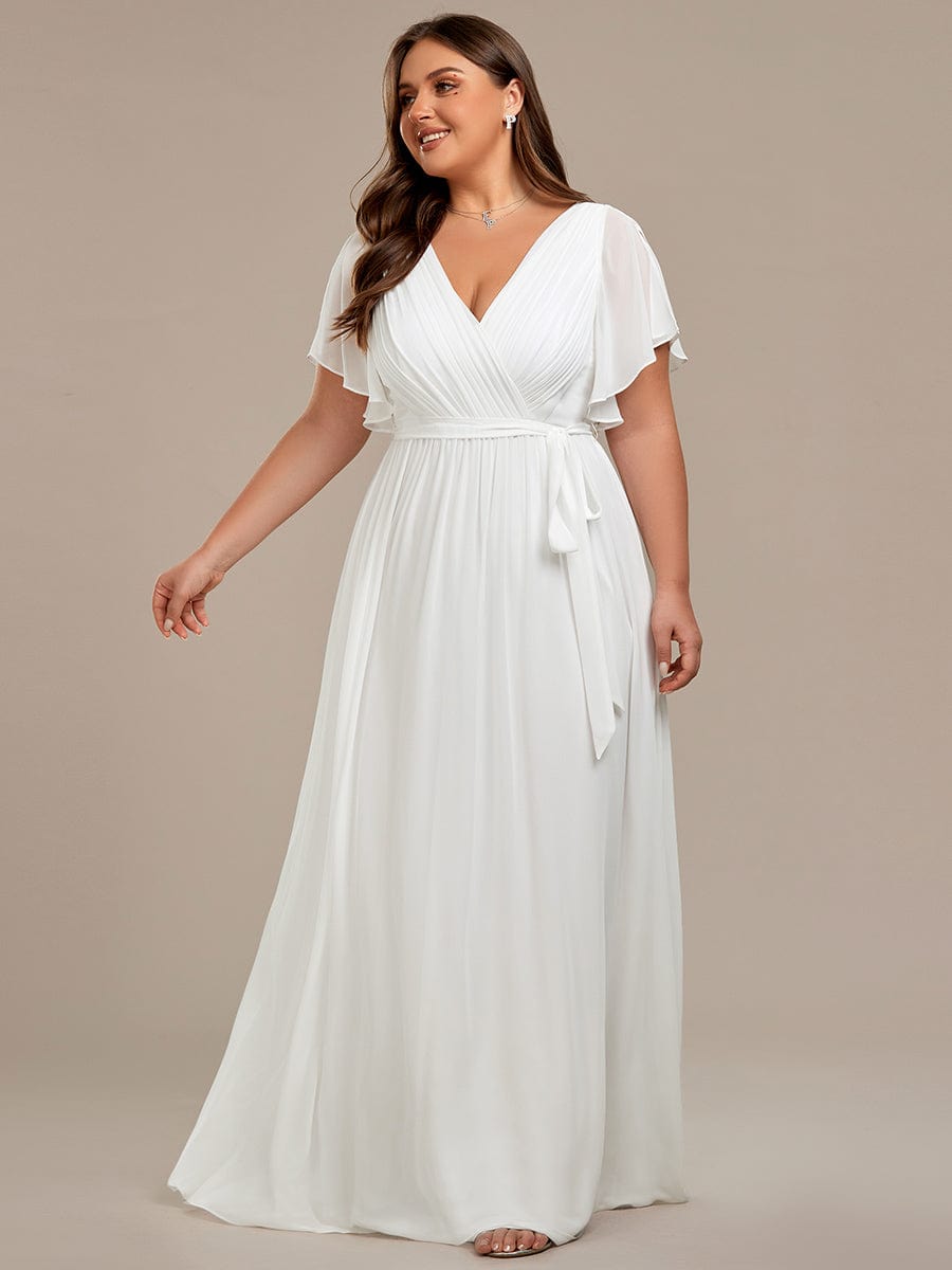 Benutzerdefinierte Größe Krawatte-Taille Plissee A-Linie Abendkleid Damen formale Ballkleider