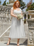 Elegant Ordinary Shoulder Square Neckline Pattern Evening Dress Mother of the Bride Dresses