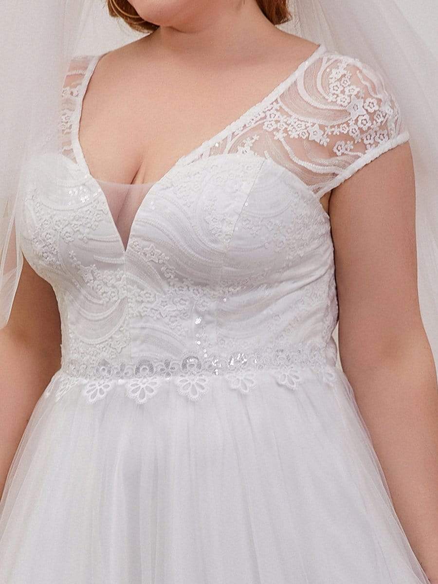 Elegante Flügelärmeln Casual Applique Outdoor Brautkleid Brautkleider Formelle Abendkleider