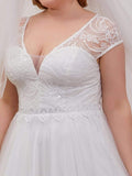 Elegante Flügelärmeln Casual Applique Outdoor Brautkleid Brautkleider Formelle Abendkleider