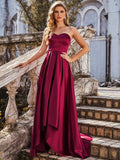 Custom Size Sweetheart Strapless Prom Dress with Asymmetrical Hem Evening Bridesmaid Dresses