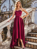 Custom Size Sweetheart Strapless Prom Dress with Asymmetrical Hem Evening Bridesmaid Dresses