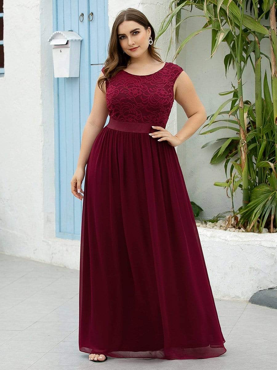 Vestido clásico de dama de honor con escote redondo y espalda en V, corpiño de encaje, vestidos formales de noche, vestidos de fiesta