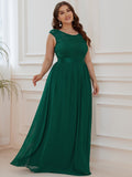 Vestido de dama de honor clásico con escote redondo y espalda en V, de encaje, talla personalizada, para noche formal