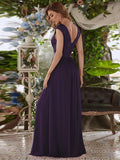 Vestido clásico de dama de honor con escote redondo, espalda descubierta y corpiño de encaje, vestidos de noche formales para mujer.