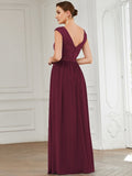 Vestido de dama de honor clásico con escote redondo y espalda en V, de encaje, talla personalizada, para noche formal