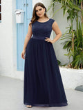 Vestido clásico de dama de honor con escote redondo y espalda en V, corpiño de encaje, vestidos formales de noche, vestidos de fiesta