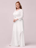 Classic Floral Lace Mother Dress with Long Sleeve Formal Evening Dresses