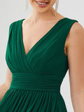 Custom Size Women Sleeveless V Neck Short Bridesmaid Dress Junior Party Prom Dresses