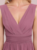 Custom Size Women Sleeveless V Neck Short Bridesmaid Dress Junior Party Prom Dresses