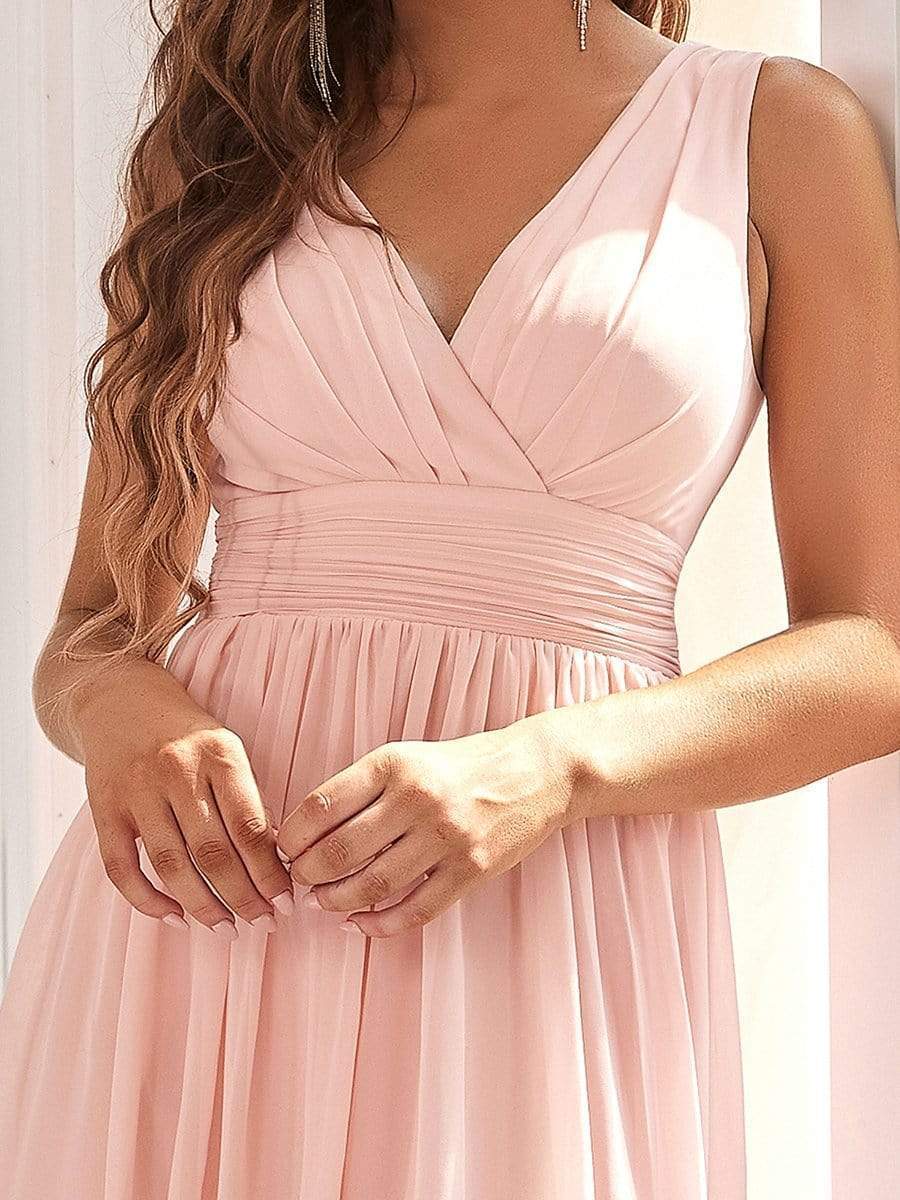 Custom Size Women Sleeveless V Neck Short Bridesmaid Dress Junior Party Prom Dresses