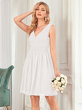 Custom Size Women Sleeveless V Neck Short Bridesmaid Dress Junior Party Prom Dresses