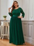 Custom Size See-Through Maxi Lace Prom Evening Dress with Half Sleeve Mother of the Bride Gowns