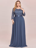 Custom Size See-Through Maxi Lace Prom Evening Dress with Half Sleeve Mother of the Bride Gowns