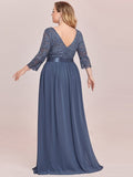 Custom Size See-Through Maxi Lace Prom Evening Dress with Half Sleeve Mother of the Bride Gowns