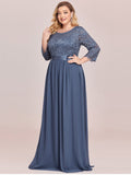 Custom Size See-Through Maxi Lace Prom Evening Dress with Half Sleeve Mother of the Bride Gowns