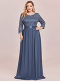 Custom Size See-Through Maxi Lace Prom Evening Dress with Half Sleeve Mother of the Bride Gowns
