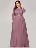 Custom Size See-Through Maxi Lace Prom Evening Dress with Half Sleeve Mother of the Bride Gowns
