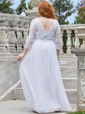 Custom Size See-Through Maxi Lace Prom Evening Dress with Half Sleeve Mother of the Bride Gowns
