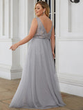 Maxi Langes Elegantes Ätherisches Tüll Abendkleid Formelle Ball Party Kleider Kleider