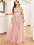 Maxi Langes Elegantes Ätherisches Tüll Abendkleid Formelle Ball Party Kleider Kleider