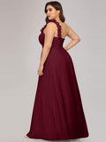 Plus Size One Shoulder Long Chiffon Bridesmaid Dress Formal Evening Dresses Gowns