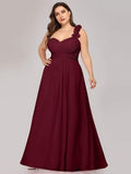 Plus Size One Shoulder Long Chiffon Bridesmaid Dress Formal Evening Dresses Gowns