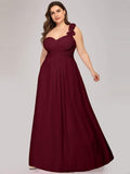 Plus Size One Shoulder Long Chiffon Bridesmaid Dress Formal Evening Dresses Gowns