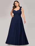 Plus Size One Shoulder Long Chiffon Bridesmaid Dress Formal Evening Dresses Gowns