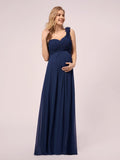 Maxi Langes Blumenkleid mit einer Schulter, Umstandskleid, formelle Abendkleider