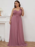 Custom Size Chiffon Sweetheart Pleated One Shoulder Bridesmaid Dress