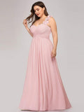 Plus Size One Shoulder Long Chiffon Bridesmaid Dress Formal Evening Dresses Gowns